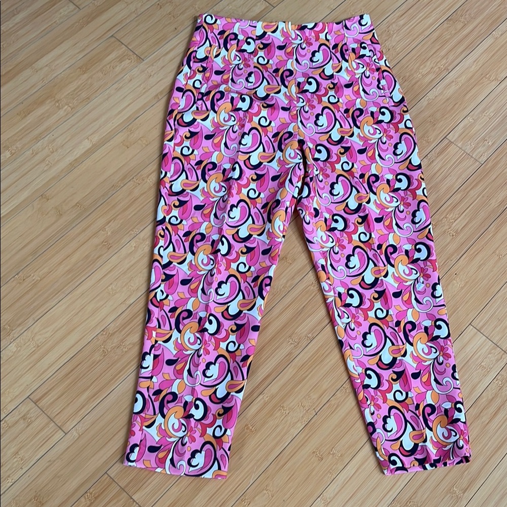 Women Zara Pink and Orange Casual Bottoms with Vibrant Super High Rise L NWOT
